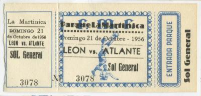 Boleto León vs Atlante, 1956