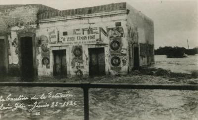 La cantina de la Estación, inundación de 1926