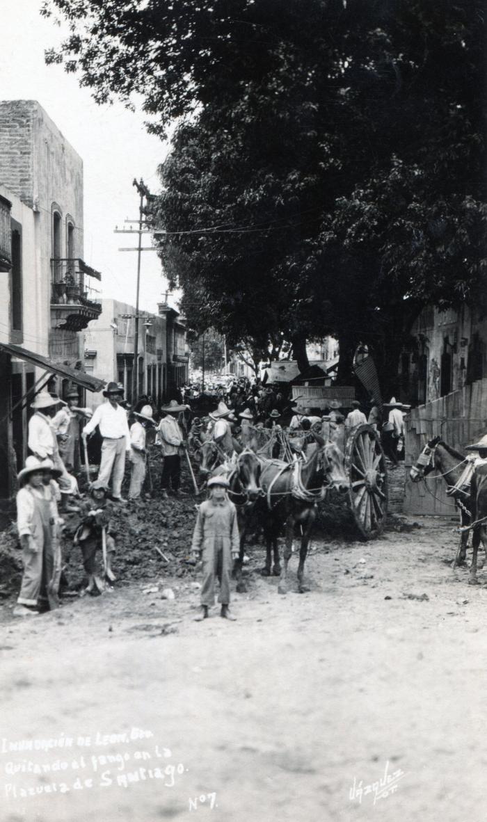 Plazuela de Santiago, inundación de 1926