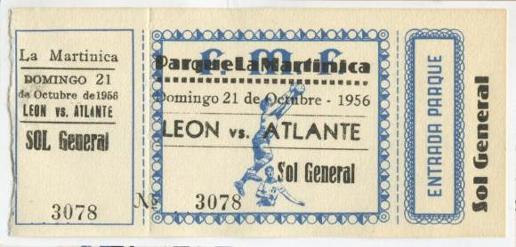 Boleto León vs Atlante, 1956