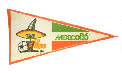 Banderín conmemorativo oficial Pique, México 86