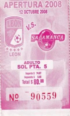 Boleto León vs Salamanca, Apertura 2008