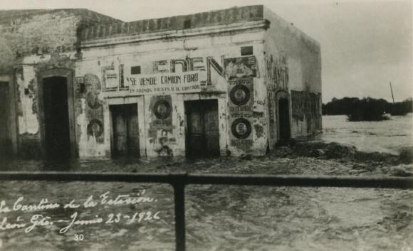 La cantina de la Estación, inundación de 1926