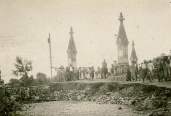 Puente Barón hacia Santiago, inundación de 1926