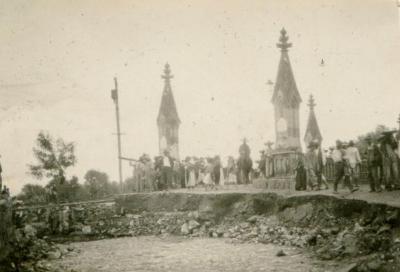 Puente Barón hacia Santiago, inundación de 1926