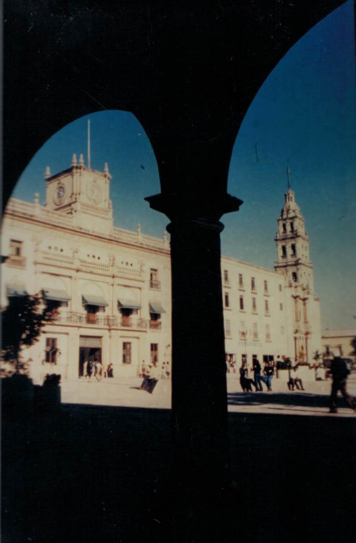 Presidencia Municipal vista desde el Portal Guerrero, 1983