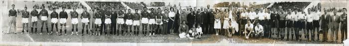 Panorámica de la inauguración del estadio Enrique Fernández Martínez 1944