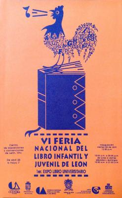 Cartel oficial de la VI Feria Nacional del Libro Infantil y Juvenil de León y Primer Expo Libro Universitario