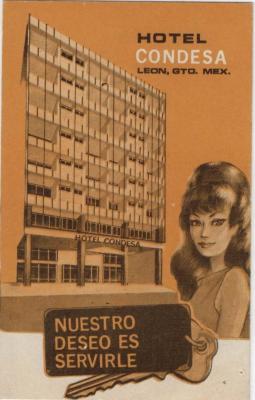 Postal publicitaria del Hotel Condesa 