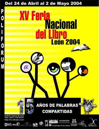 Feria Nacional del Libro. Cartel oficial de la XV Feria en el año 2004