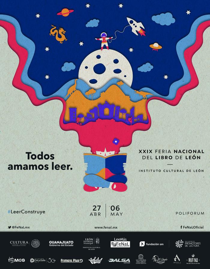 Feria Nacional del Libro (FeNaL). Cartel oficial de la XXIX Feria en el año 2018